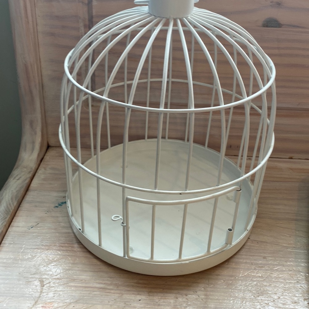 White decorative bird cage